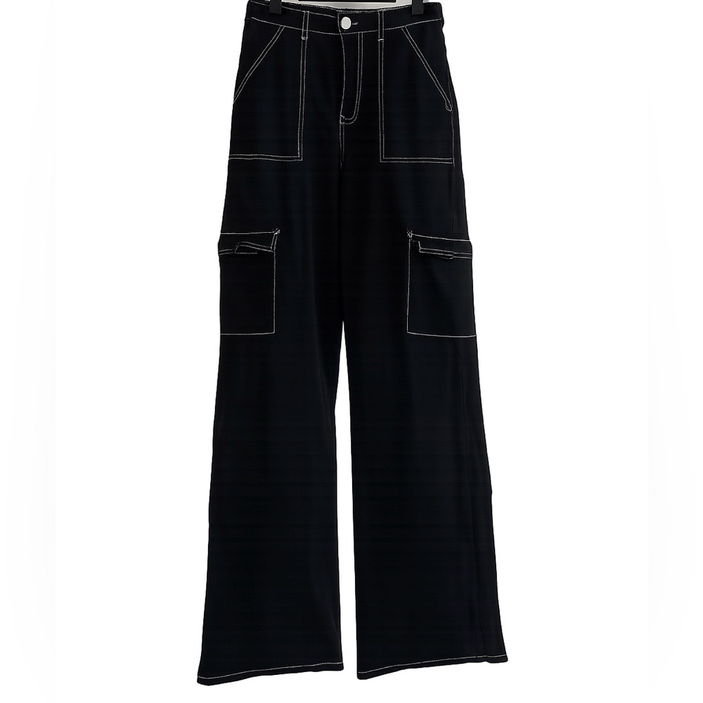 Black Cargos with White Trim